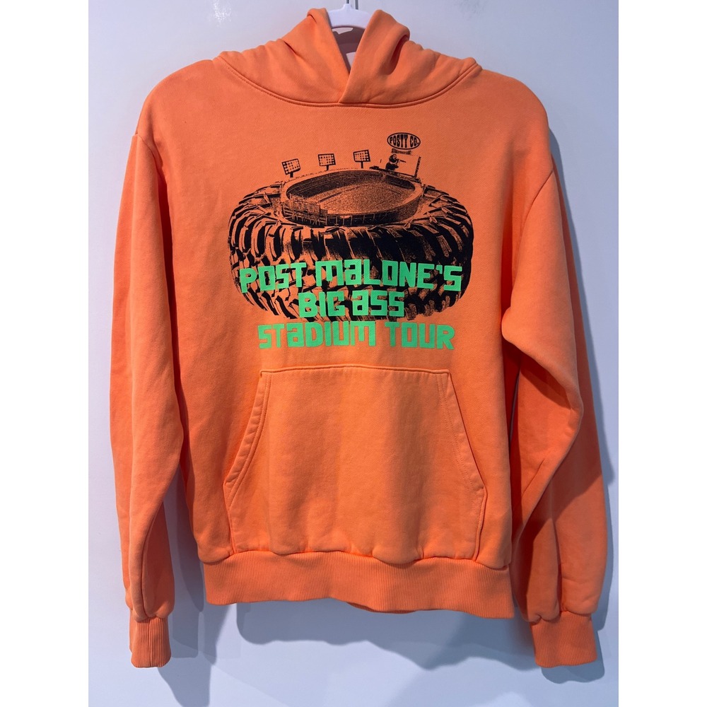 Post‎ Malone Big Ass Stadium Tour Hoodie Orange Posty Co Men's Small RN102050